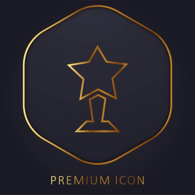 Altın çizgi prim logosu veya simgesi