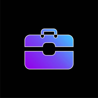 Evrak çantası mavi gradyan vektör simgesi