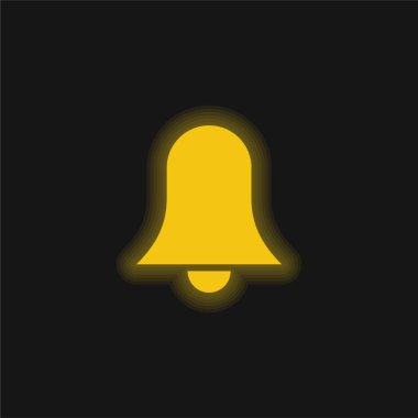 Zil sarısı parlak neon simgesi