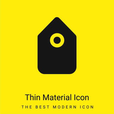 Dikey Konumda Siyah Etiket Arayüz Sembolü En az sarı malzeme simgesi