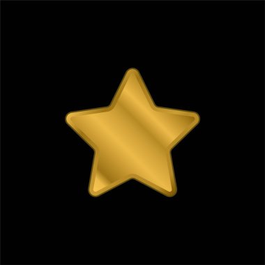 Büyük Favori Yıldız Altın kaplama metalik simge veya logo vektörü