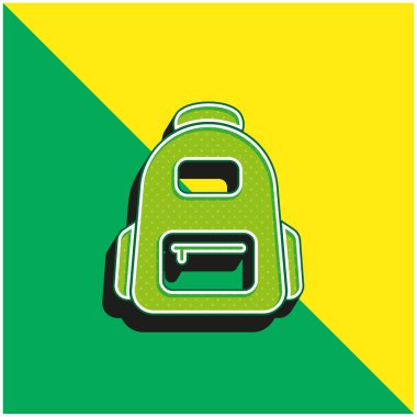 Yeşil ve sarı modern 3d vektör simgesi logosu