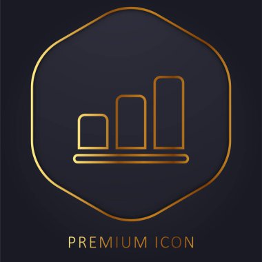 Çubuk Çizelgesi Altın Çizgi prim logosu veya simgesi