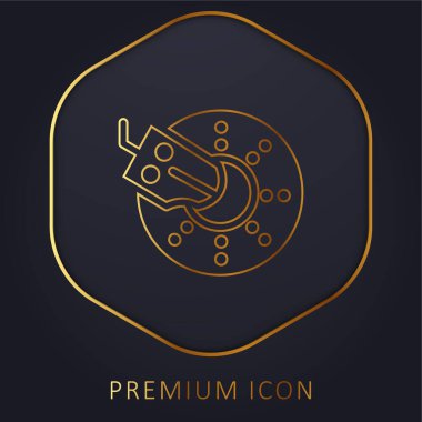 Fren altın çizgisi prim logosu veya simgesi