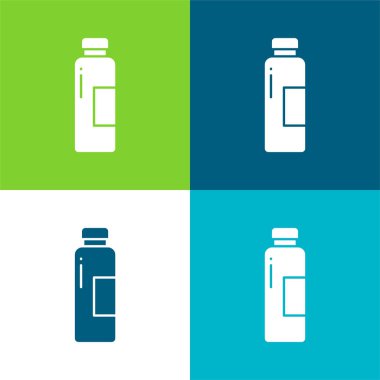 Şişe Düz 4 renk en küçük simge kümesi