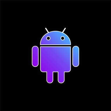 Android Logo blue gradient vector icon clipart