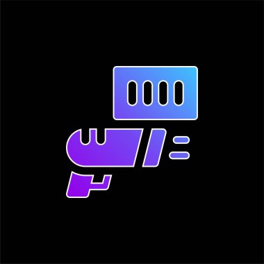 Barkod mavi gradyan vektör simgesi