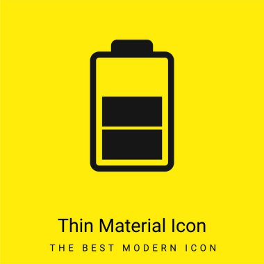 Pil Durumu Sembolü Asgari parlak sarı malzeme simgesi