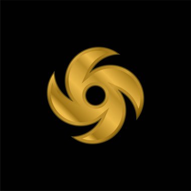 Kara Delik altın kaplama metalik simge veya logo vektörü