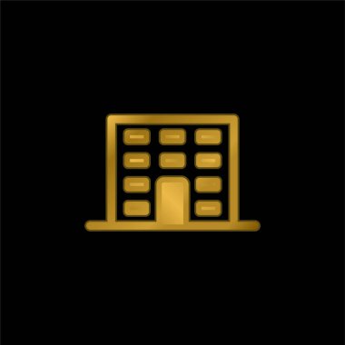 Daireler Altın kaplama metalik simge ya da logo vektörü oluşturma