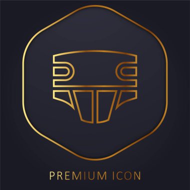 Yetişkin Bezleri Altın Çizgi Logosu veya simgesi