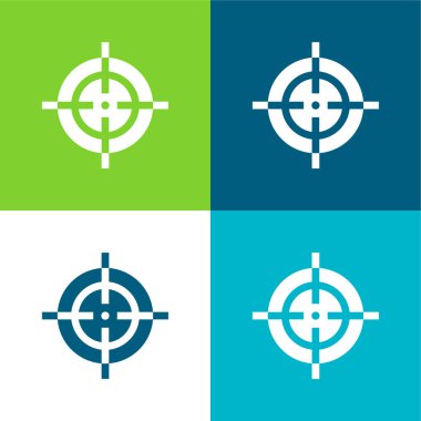 Düz dört renk simge kümesini hedefle