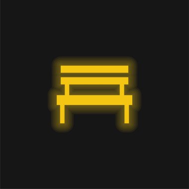 Sarı benç parlayan neon simgesi