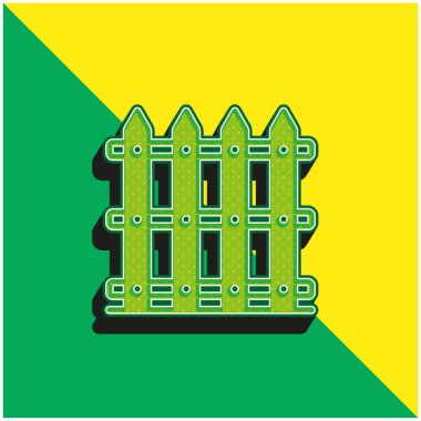 Boundaries Green and yellow modern 3d vector icon logo clipart