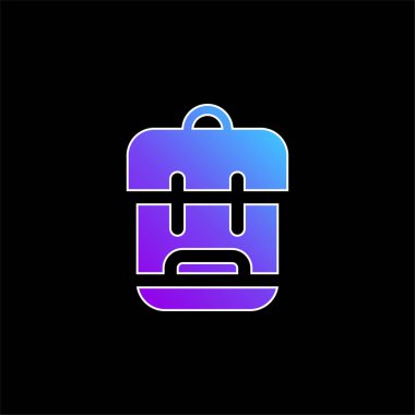 Sırt çantası mavi gradyan vektör simgesi