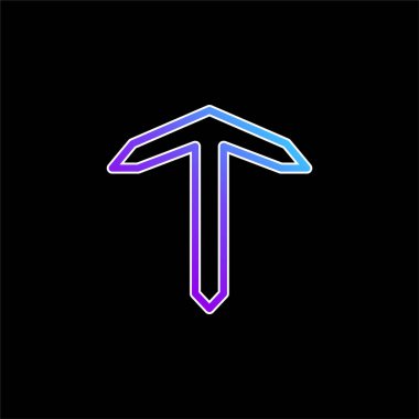 Tekne dayanak noktası mavi gradyan vektör simgesi