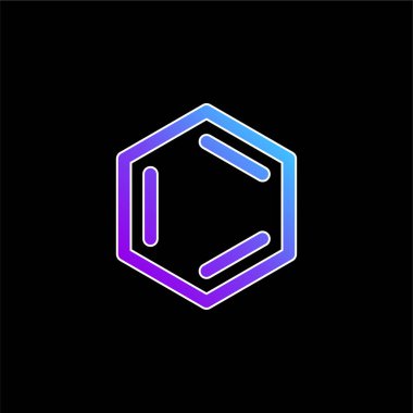 Benzen mavi gradyan vektör simgesi