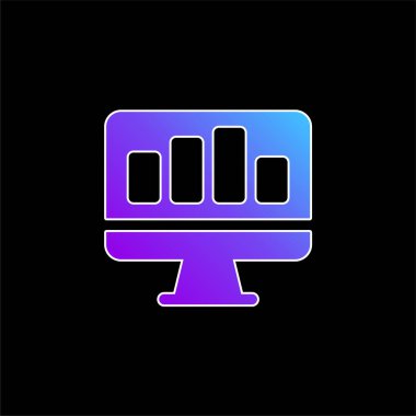 Analitik mavi gradyan vektör simgesi