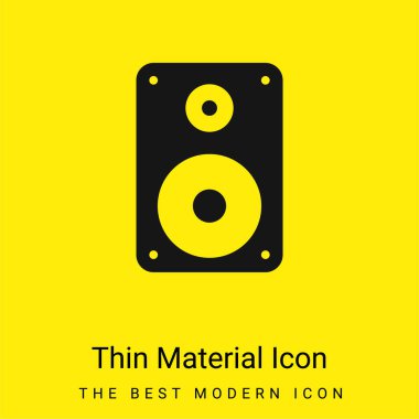Big Speaker minimal bright yellow material icon clipart