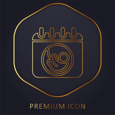 Doğum altın çizgisi premium logosu veya simgesi