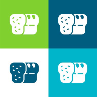 Ekmek Düz 4 renk en küçük simge kümesi