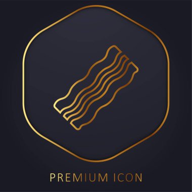 Pastırma altın çizgi prim logosu veya simgesi