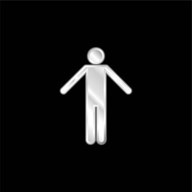 Temel gümüş kaplama metalik simge