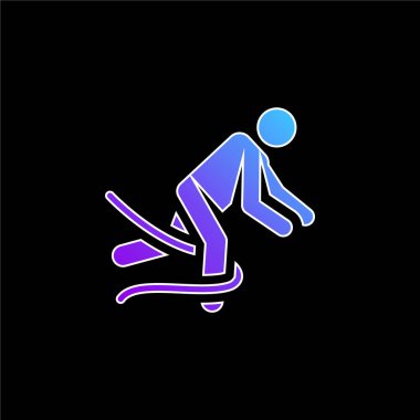 Kaza mavi gradyan vektör simgesi