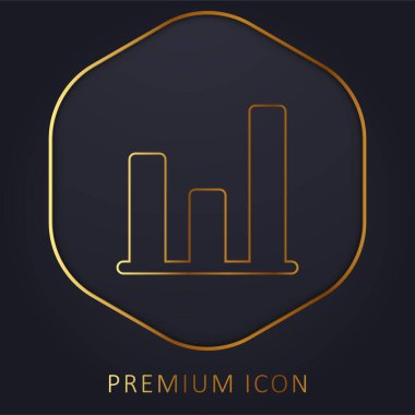 Analitik altın çizgi prim logosu veya simgesi