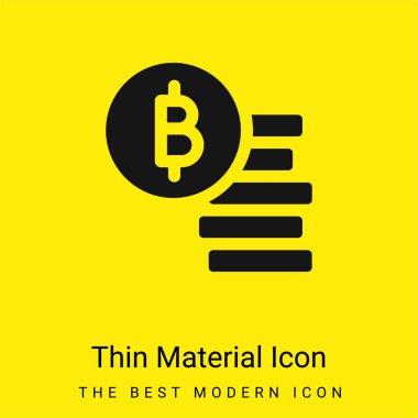 Bitcoin en az parlak sarı madde simgesi