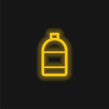 Alcohol yellow glowing neon icon clipart