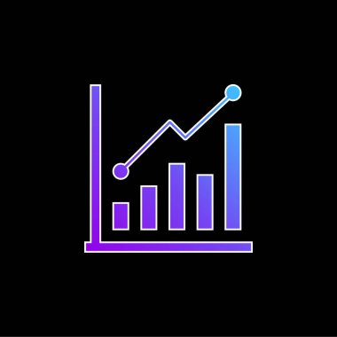 Çubuk mavi eğimli vektör simgesi