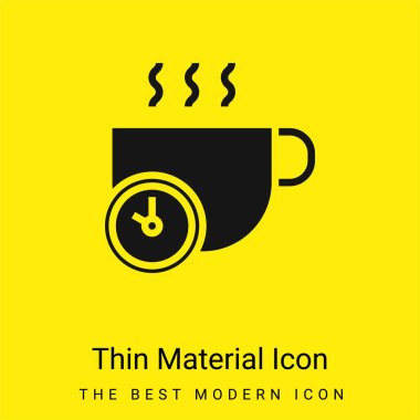 Break minimal bright yellow material icon clipart