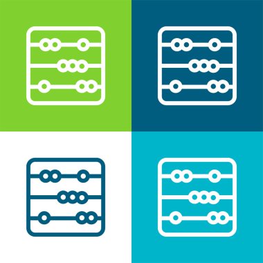 Bebek Abaküs Oyuncak Düz 4 Renk en az simge seti