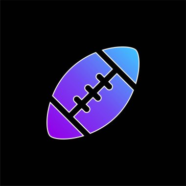 Amerikan futbolu mavi eğimli vektör simgesi