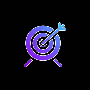 Okçuluk mavi gradyan vektör simgesi