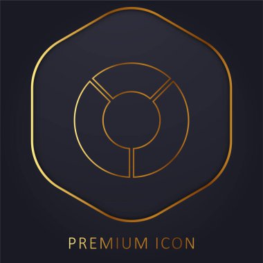 Analitik altın çizgi prim logosu veya simgesi