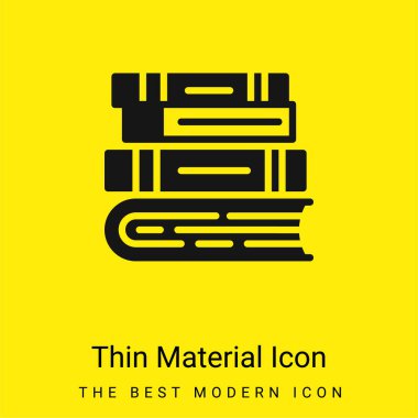 Kitaplar asgari düzeyde parlak sarı malzeme simgesi