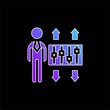 Adaptasyon mavi gradyan vektör simgesi