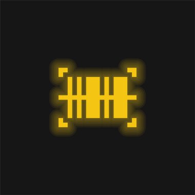 Parlayan parlak neon simgesi