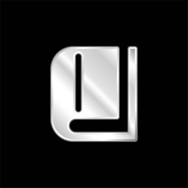 Kitap Kapalı Araç Gümüş kaplama metalik simge