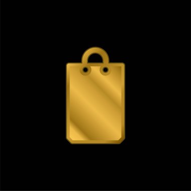 Altın kaplama metalik simge veya logo vektörü