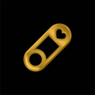 Barette altın kaplama metalik simge veya logo vektörü