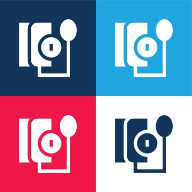 Kan basıncı göstergesi mavi ve kırmızı en az dört renk simgesi