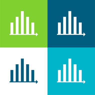 Analiz Düz 4 renk simgesi kümesi