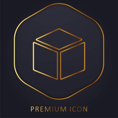 Altın çizgi prim logosu veya simgesi