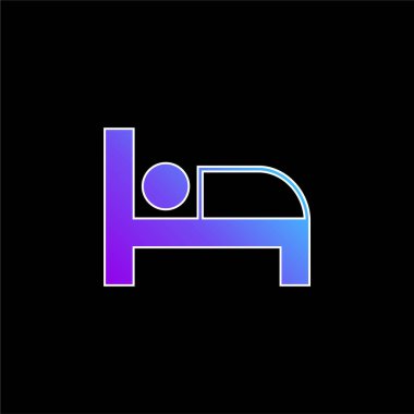 Yatak mavisi gradyan vektör simgesi