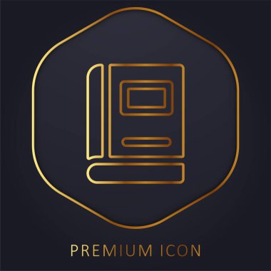 Altın satır premium logosu ya da simgesi