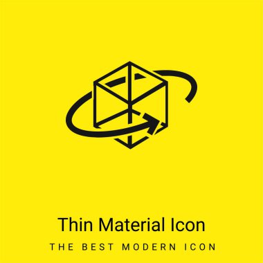 Dairesel Oklu 3d Yazdırılmış Küp En az sarı malzeme simgesi etrafında