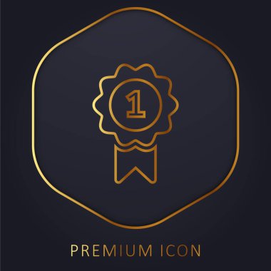 Altın çizgi prim logosu veya simgesi